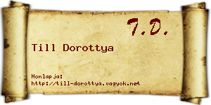 Till Dorottya névjegykártya