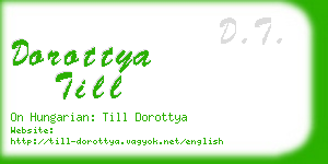 dorottya till business card